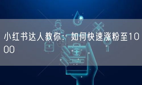 小红书达人教你：如何快速涨粉至1000